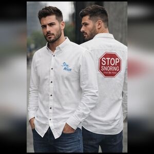 Poshmark TitleVisconti Black Men Off White Cotton Graphic Button Shirt Size L